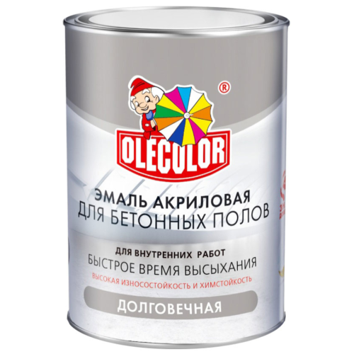 Эмаль для бетонного пола OLECOLOR красно-коричневая (3.5 кг)