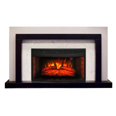 Камин электрический PALERMO R 33W GR-LCB715/BL-LCB917/ONX-LCB615 СЕРЫЙ КАМЕНЬ + FIRESPACE 33W S IR (FS33WN)