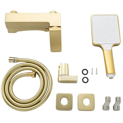 Смеситель для ванны FRAP F3276-3, сатин золотой