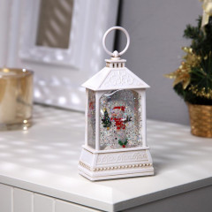 Фигурка декоративная Снеговик 7,5х13х4,3см свечение теплое белое (9591268)