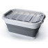 Таз складной CELLTIX 10л, с крышкой, бело-серое