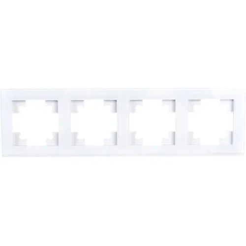 Рамка 4-пост Катрин стекло белый GFR00-7004-01