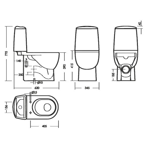 Унитаз-компакт SANITA LUXE 