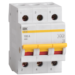 Выключатель нагрузки (минирубильник) ВН-32 3Р100А IEK MNV10-3-100 (51415)