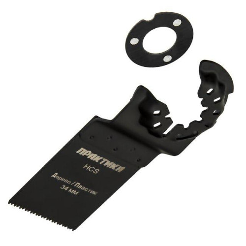 Насадка для резака ПРАКТИКА (240-188) 34мм, режущая пазовая прямая BIM по металлу и дереву мелкий зуб