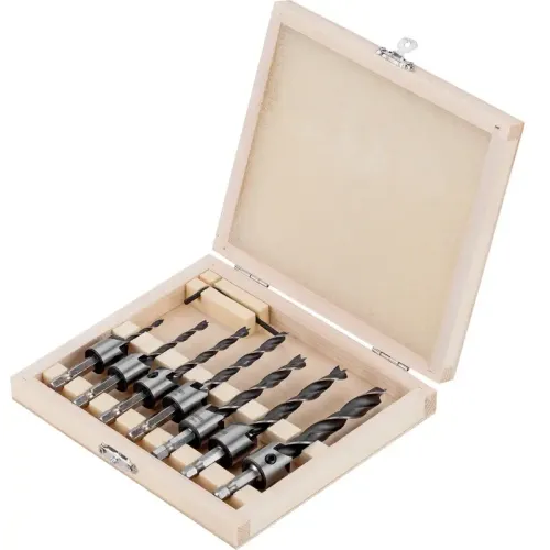 Набор сверл зенкеров по дереву Denzel 3-10мм 7 шт. (704272)