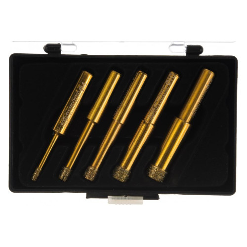 Набор коронок ПРАКТИКА алмазных с кондуктором, 5шт (034-687)