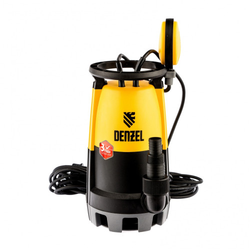 Насос дренажный DENZEL DP-600S, 600 Вт, напор 7 м, 13000 л/ч (97268)