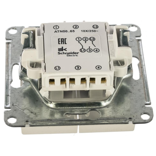 Переключатель 2-кл AtlasDesign бел. SchE ATN000165