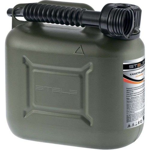 Канистра для топлива пластик STELS (53126) 10л, усиленная, вертикальная