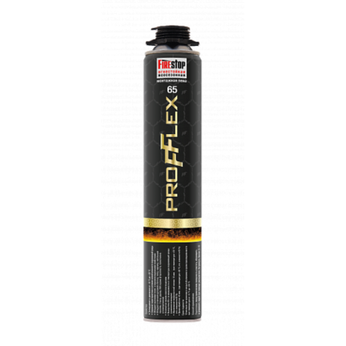 Пена монтажная PROFFLEX ПРОФ-65л 850мл FireStop огнестойкая (198205)