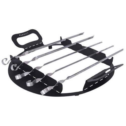 Подставка под шампура для печки под казан 12-16л, + 5 шампуров, Kukmara, пшу012