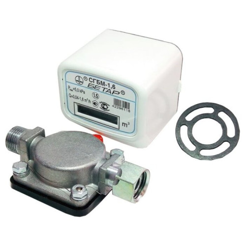 Счётчик газа БЕТАР СГБМ-1,6 НГ (с накидной гайкой)