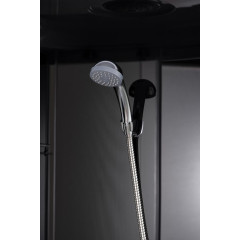 Душевая кабина EVA GOLD 90х90см выс. поддон, чёрное заднее стекло, F902BS (3кор.)