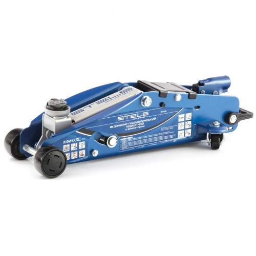 Домкрат подкатной STELS  2,5т с фиксатором, 140-385 мм, SAFETY PIN (51152)