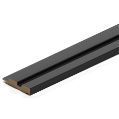 МДФ Реечная STELLA Профиль Финишный Beats De Luxe Black Lead 2700*77/61*16 (в уп. 4шт.)