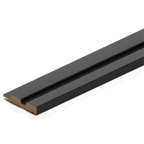 МДФ Реечная STELLA Профиль Финишный Beats De Luxe Black Lead 2700*77/61*16 (в уп. 4шт.)