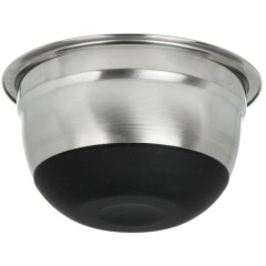 Миска нержавеющая сталь, 0.6 л, 14 см, круглая, противоскользящее дно, B020157