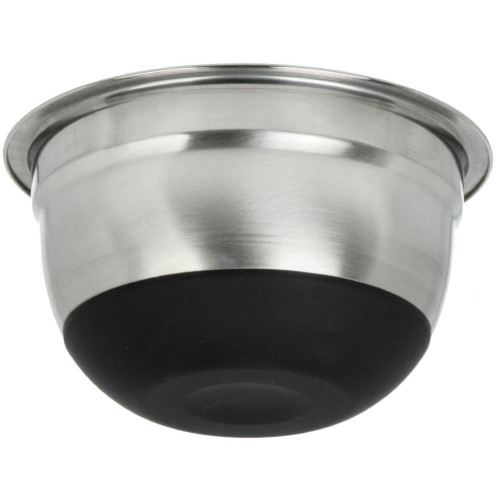 Миска нержавеющая сталь, 0.6 л, 14 см, круглая, противоскользящее дно, B020157