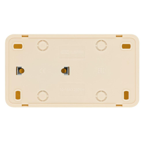 Блок комбинированный TDM выкл 2кл.+розетка 2P 10А БКВР Ладога сл.кость SQ1801-0206