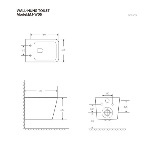 Унитаз-подвесной EVA GOLD K634 белый, сид. дюропласт тонкое, безободковый