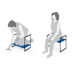 Скамья садовая НИКА складная, пластк. сиденье, голубая (210212)