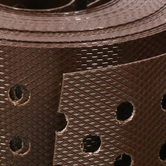 Лента бордюрная протэкт H=10см, L=9м коричневая д/газонов (451969)