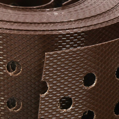 Лента бордюрная протэкт H=10см, L=9м коричневая д/газонов (451969)