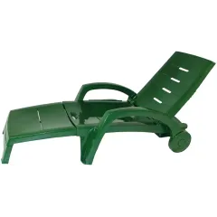 Шезлонг СТАНДАРТ ПЛАСТИК складной на колесах 186*76,5*89 см (217556)