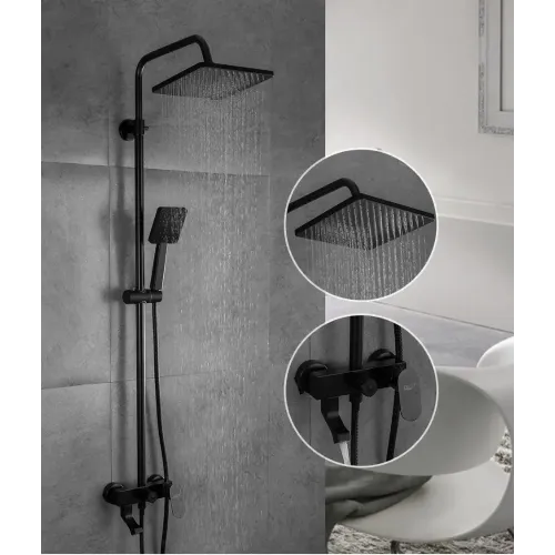 Душевая стойка FRUD R24001-6 чёрная