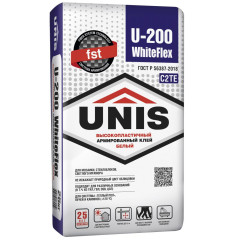 Клей д/плитки UNIS WhiteIFlex U-200 белый высокопластич 25кг