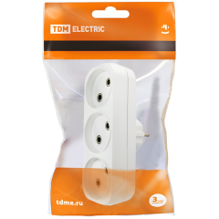 Разветвитель сетевой (тройной) 6А 250B TDM SQ1806-0027 (472960)
