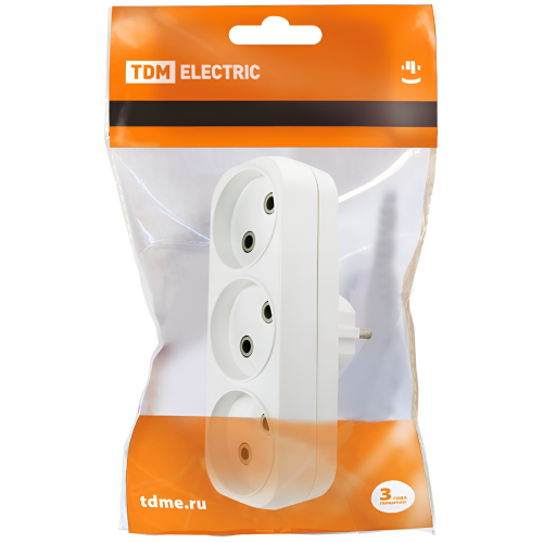 Разветвитель сетевой (тройной) 6А 250B TDM SQ1806-0027 (472960)