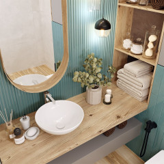 Умывальник накладной EVA GOLD A025 круглый, без перелива 40х40х15,5см