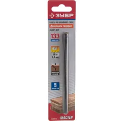 Полотно для станка лобзикового ЗУБР ЗСЛ-90 и ЗСЛ-250, по тверд древесине, сталь 65Г, L=133мм, шаг зуба 1,4мм (18 TPI)