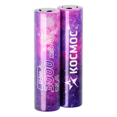 Аккумулятор Li-ion 18650 3000мА.ч без защиты Космос KOC18650Li-ion30UL20CS2
