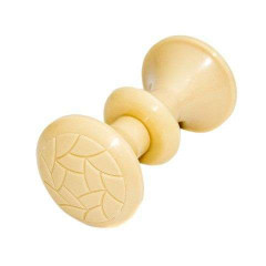 Ручка-кнопка АЛЛЮР РК-1 с узором пласт мал.,бежевый мрамор (01208)