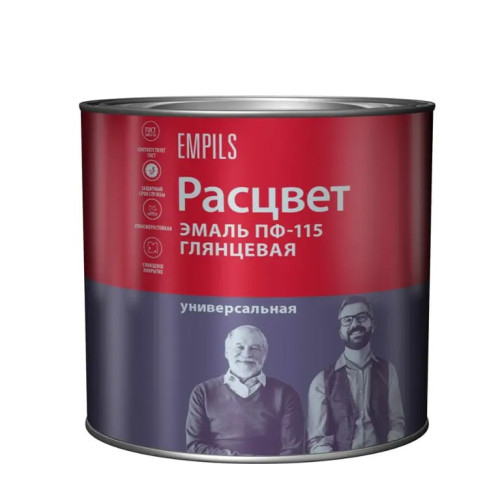 Эмаль ПФ-115 РАСЦВЕТ серая 1,9 кг