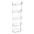 Полка для ванной комнаты угловая 5-ти ярусная «Modern»,20х28х87 см, цвет хром