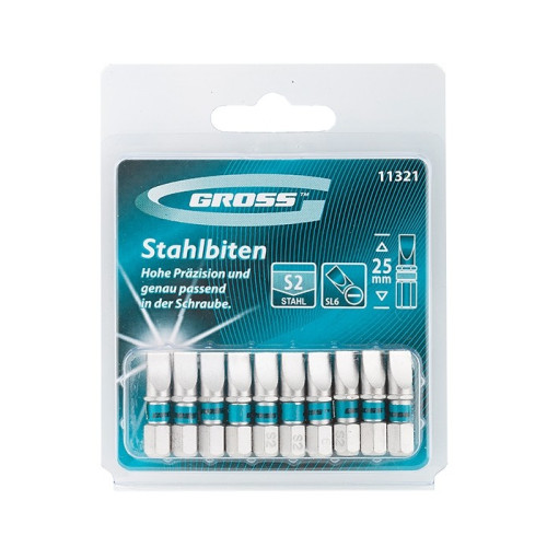 Бита SL6,0х25мм GROSS сталь S2 (11321)