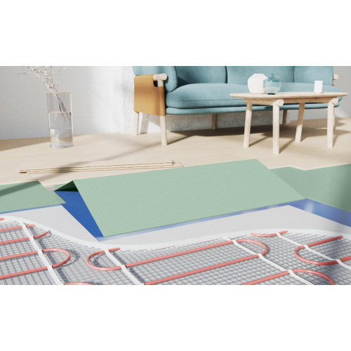 Подложка-гармошка перфорированная для теплых водяных полов (1,05*500*1,5мм 10,5м2) под LVT, SPC,WPC