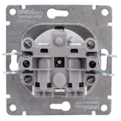 Розетка 2P+Е Universal Афина 16А графит А0028-Gr