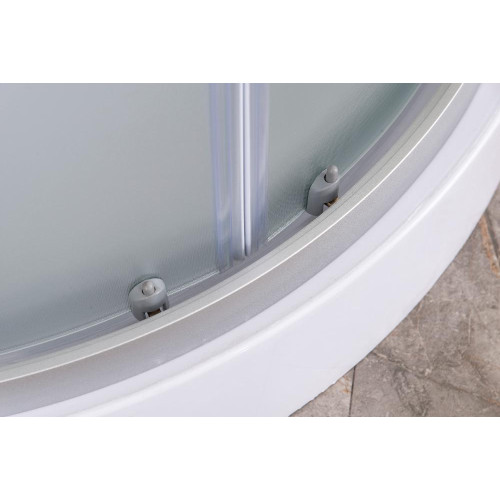 Душевая кабина EVA GOLD 100х100см низ. поддон, чёрное. заднее стекло, F101BS (3кор.)