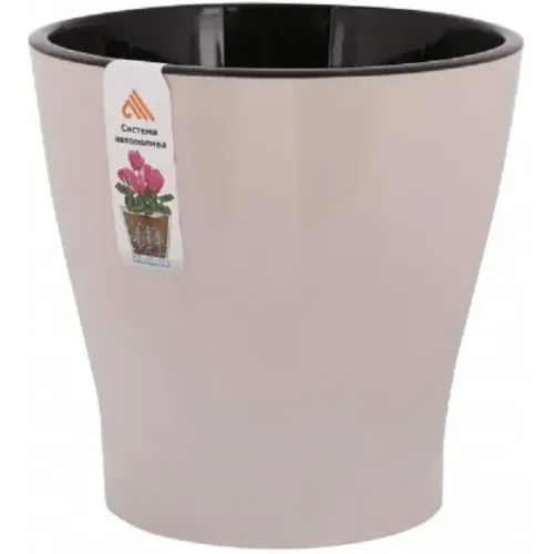 Горшок для цветов ЛЕЯ двойной бежевый 2,2л М7937 (231772)