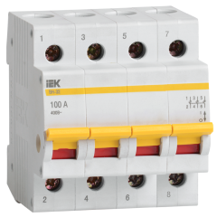 Выключатель нагрузки (минирубильник) ВН-32 4Р100А IEK MNV10-4-100 (51421)