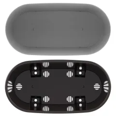 Горшок для цветов ЛЕЯ овальный двойной серый 4л М8591 (275738)