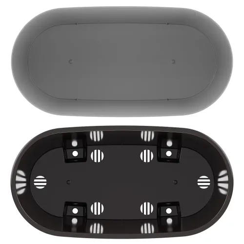 Горшок для цветов ЛЕЯ овальный двойной серый 4л М8591 (275738)