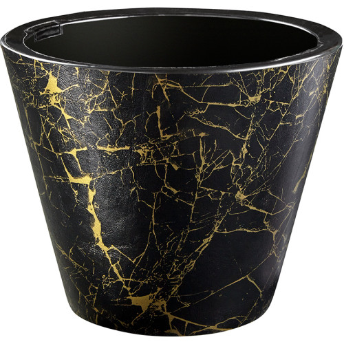 Горшок для цветов 5 л черный мрамор Декор КШ-9419 (410048)