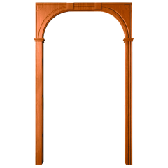 Арка Универсальная ПВХ (стандарт), мил. орех, 9005 Квадраты, 760*1300, 2300, 300 ВЕРОНА
