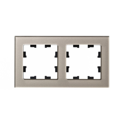 Рамка 2-пост AtlasDesign Nature стекло шампань. SchE ATN320502